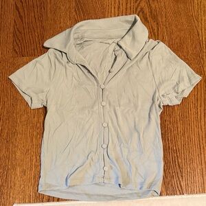 Abercrombie & Fitch Light Blue Short Sleeve Top